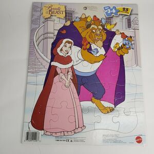 Vintage 1997 Mattel Disney Beauty and the Beast Tray Puzzle 25 Pieces
